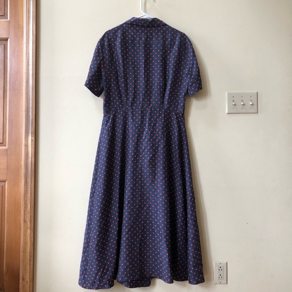 Burberry Silk Polka Dot Wrap Tea Dress - Picture 6 of 8